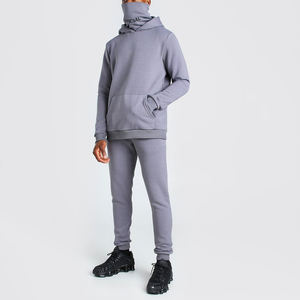 Survêtement d'hiver pour hommes, imprimé personnalisé, vente en gros, en molleton noir, ajusté, haute qualité, étiquette privée, tendance - Product Image 5