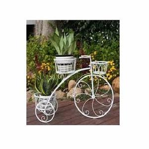Support de pot de fleurs en fer en forme de vélo, décoration pour la maison et le jardin, porte-plante décoratif, design élégant, support de pot de fleurs en métal - Product Image 4