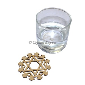 Heart Chakra Wooden <b>Coaster</b> | Agate Chakra <b>coaster</b> Supplier - Product Image 1