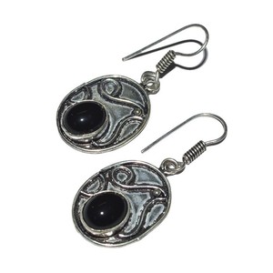 ที่ดีที่สุดของสีดำ Obsidian Cab Earing: สีดำ Obsidian Cab ต่างหูสำหรับขาย - Product Image 1