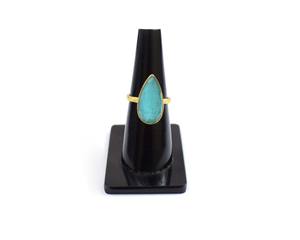 Meilleure vente bague Boho faite à la main pierre précieuse naturelle doublet pierre de naissance réglable avec finition dorée pierre à facettes coupée - Product Image 6