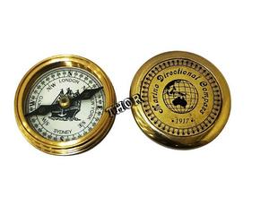 Brújula náutica Vintage de latón pulido 1875 equipo de posicionamiento de navegación de bolsillo brújula direccional magnética artículo de regalo - Product Image 1