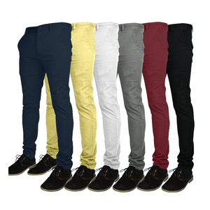 Mens Designer Chino Trousers Stretch Skinny Slim Fit <b>Jeans</b> Pant Cotton All Size with Custom Printing and Sizing Bulk Quantity - Product Image 1