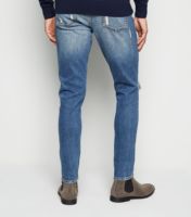 Jean en denim déchiré et délavé bleu clair, coupe droite et ajustée, pour homme – Nouvelle collection 2020, le plus vendu au Bangladesh