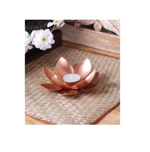 Petit porte-bougie en fer brasworld inde - Product Image 2