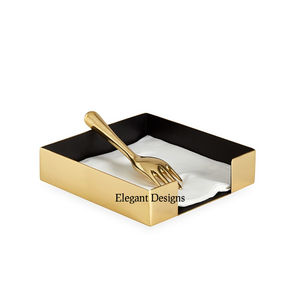 Meilleure qualité porte-serviettes en métal de forme personnalisée fait à la main en gros vaisselle de table décoratif indien classique porte-serviettes en métal - Product Image 5