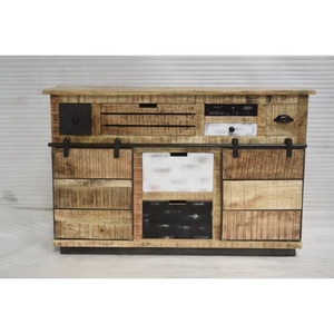 ตู้ไม้มะม่วงสไตล์อุตสาหกรรมสไตล์ลอฟท์พร้อมประตูบานเลื่อนสำหรับบ้านไร่ห้องนั่งเล่นสำนักงานโรงแรมห้องครัวรับประทานอาหาร - Product Image 2