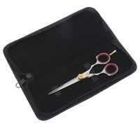 Ciseaux de coiffure professionnels pour barbier, lame en acier inoxydable, manche en céramique, vis réglable, ciseaux de coupe de cheveux