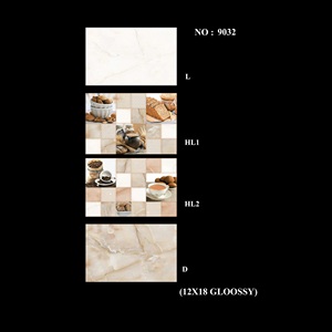 Azulejo de porcelana de color blanco de estilo simple para el hogar 30x45cm - Product Image 6