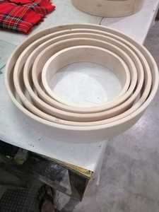 Aro de tambor chamánico de madera de sauce, tamaño 18 "de profundidad 3" - Product Image 3