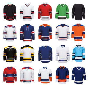 Personalizado elegante moda sublimación manga larga hombres adultos cuello en V 100% poliéster Hockey sobre hielo Jersey transpirable secado rápido desgaste - Product Image 6