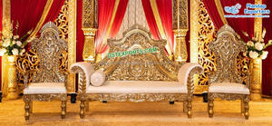 Ensemble de canapés de luxe pour mariage style français Ensemble de canapés de luxe pour mariage scène de mariage style italien scène de mariage mariée - Product Image 5