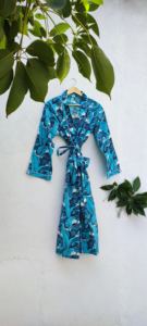 100% coton kimono Robes fait à la main floral imprimé pur coton Kimono Festival vêtements Kimono caftan femmes robes de plage portant - Product Image 4