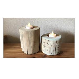 Soporte de madera sólida para velas, diseño de resina, soporte de vela de madera Natural, el mejor regalo para forma cuadrada - Product Image 3