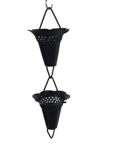 Chaîne de pluie carrée noire en aluminium - Product Image 4