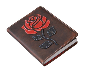 Journal en cuir véritable souple fait à la main Design antique avec couture Rose en relief carnet de croquis et cahier meilleurs cadeaux pour unisexe - Product Image 4