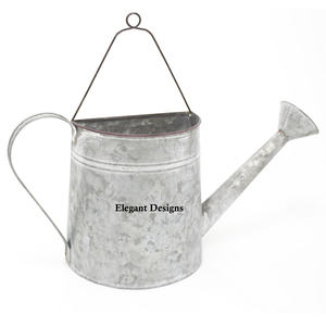 Pot de fleur en forme de cône de concepteur de jardinière murale galvanisée à la main de luxe lot de deux pour décoration de jardin de pépinière de haute qualité - Product Image 3