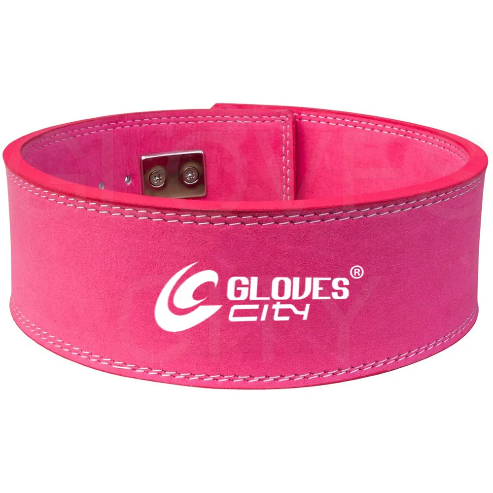 Cintura con leva con Logo personalizzato cintura con leva Powerlifting da 13mm per cintura con leva per allenamento in palestra con fibbia da donna rosa