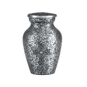 Urne de crémation en laiton argenté, conteneur solide de cendres commémoratives bon marché et Durable - Product Image 3