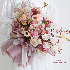 Giấy gói hoa in hoa chất lượng cao, chống thấm nước, nhựa Hàn Quốc, khuyến mãi nóng - Product Image 5