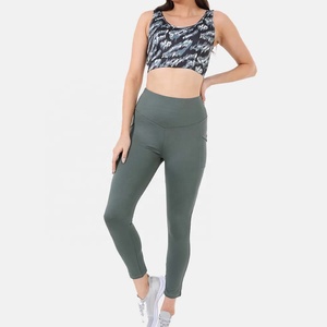 Tenues de sport en tissu polyester et élasthanne pour femmes, ensembles d'entraînement 1 pièce, leggings taille mi-haute, soutien-gorge de sport, ensembles de yoga, séchage rapide, respirant - Product Image 5