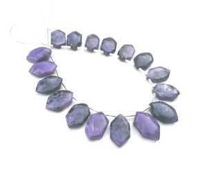 Piedras preciosas de Charoite Natural, joyería de diseño con forma de Briolette liso, pulsera, collar, pendientes, cuentas de piedra, 17 piezas - Product Image 6