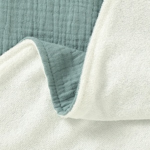 <span class=keywords><strong>Accappatoio</strong></span> combinato in spugna e mussola di cotone per bambina, <span class=keywords><strong>accappatoio</strong></span> per neonato - Product Image 3