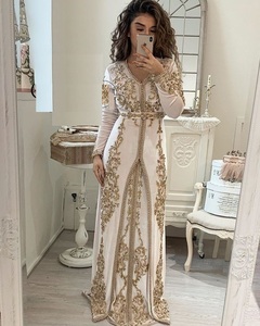 Nuevo caftán de diseño deslumbrante para fiestas y bodas, elegante y adornado con pedrería de cristal, 2020. - Product Image 1
