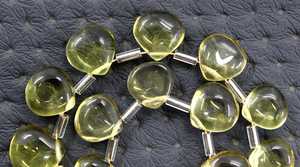 Pierres précieuses en Quartz de citron naturel, cœur lisse, perles de Briolette, vente en gros, haute qualité pour bijoux, Bracelet, collier - Product Image 4