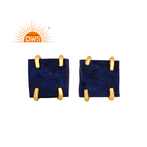 ต่างหูเงินแท้ประดับด้วยพลอยลาพิส ลาซูลีธรรมชาติ รุ่นล่าสุดปี 2026 สำหรับผู้หญิง จากผู้ผลิตเครื่องประดับ - Product Image 1