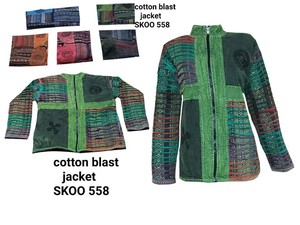Men's Boho Hippie Stonewash Jacket 2021 Long Manufacturer Wholesaler Exporter Patchwork Cotton Filling Hoodie Coats - Product Image 2