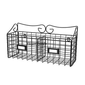 New Arrival Classic Three-Tier Iron <b>Wire</b> <b>Wall</b> Basket Handmade Tall Size Storage for Wholesale New Classic <b>Wire</b> <b>Wall</b> Basket - Product Image 2