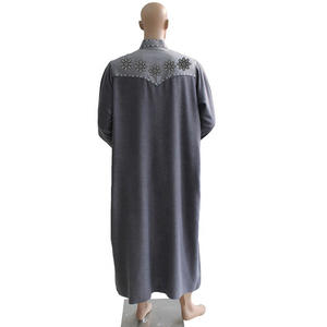 Wholesale Qatar <b>Moroccan</b> <b>Thobe</b> Saudi Arabian Breathable Polyester Cotton Muslim Islamic Winter Clothing High Quality Jubba - Product Image 2