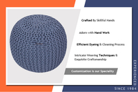 Vente flash sur les poufs modernes en coton pur tricotés à la main - Utilisation intérieure/extérieure, personnalisable, idée cadeau pour les fêtes de Noël