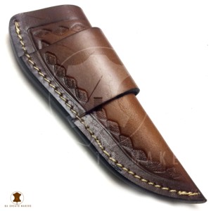 Hot Selling Factory Handmade Rich Grain Leather Sheath for Fix Blade Knives - Product Image 1