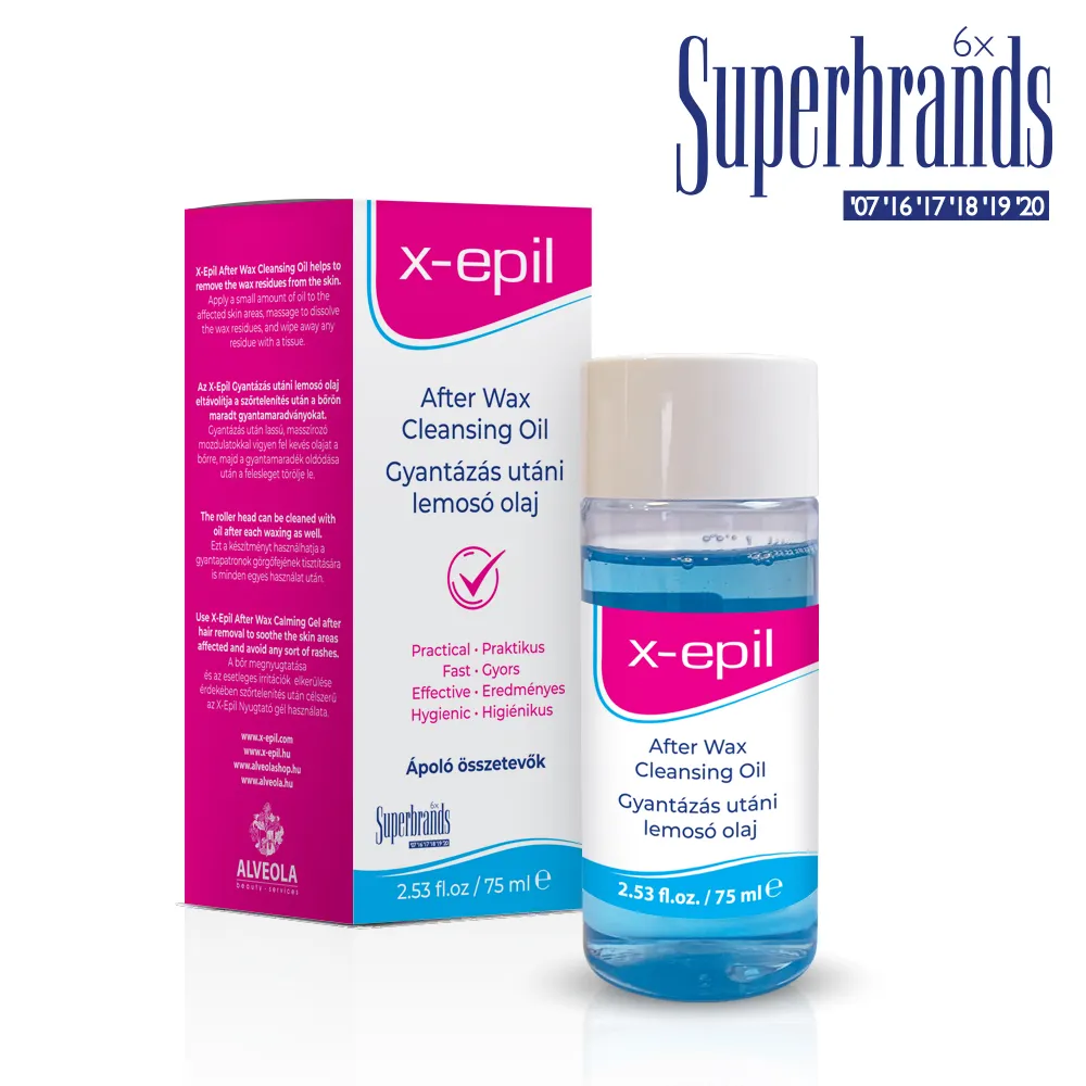 X-EPIL หลังจากขี้ผึ้งทำความสะอาดน้ำมัน75มิลลิลิตรกำจัดขนหลังจากแว็กซ์ทำความสะอาดน้ำมันใช้ในบ้านรักษาน้ำมัน