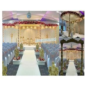 มณฑปงานแต่งงานไม้ทรงเกลียวแบบราชวงศ์มหารานี มณฑปงานแต่งงานไม้ทรงเกลียวสุดอลังการ ตกแต่งงานแต่งงานด้วยมณฑปไม้ทรงเกลียวสุดหรูหรา สไตล์อังกฤษ - Product Image 1