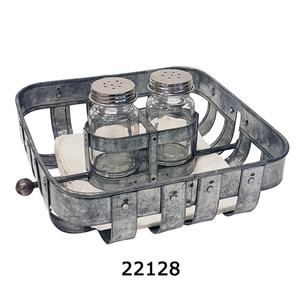 Custom Made Galvanized Metal Napkin Holder & <b>Salt</b> <b>Shaker</b> Iron Model Tableware by Manufacturer & Supplier - Product Image 1