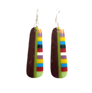 Flambant neuf femmes résine époxy incrustation boucles d'oreilles goutte déclaration acrylique Lucite bijoux fabriqués à la main qualité accessoires de mode - Product Image 3