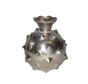 แจกันดอกไม้อลูมิเนียมลายนูนแบบโบราณแจกันทรงถังชุบนิกเกิลหรูหราทันสมัยแจกันดอกไม้ประดับงานแต่งงานในบ้าน - Product Image 4