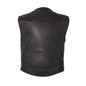 Chaleco de cuero auténtico para motorista, para hombre - Product Image 2