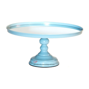Hot Sale Jet Black Marble Top Cake Stand with Metal Leaf 2 Tier for Wedding & Party Hotels - Product Image 6