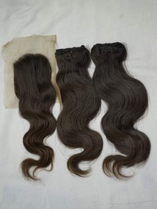 Perruques brésiliennes 613 ondulées alignées sur les cuticules vierges 100% paquets de trame cheveux brésiliens vierges grade 12 cheveux en dentelle sans couture - Product Image 2