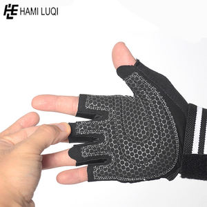 wholesaler Custom Workout Gym Gloves Weight lifting Black Sports Glove Half Finger - Product Image 6