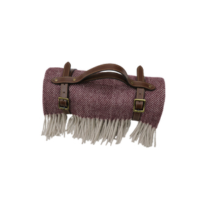 Manta de espiga de color Burdeos suave de diseño personalizado a precio mayorista - Product Image 1