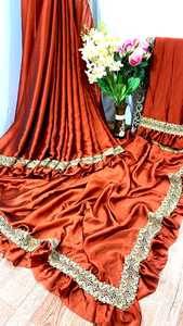 Look le plus fabuleux vêtements de réception Vichitra Saree en soie avec chemisier pièce femmes indiennes portent pas cher bas prix en gros Surat Alphanumero - Product Image 2