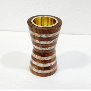 Porte-bougie en nacre d'animal poli Mubkhara pour la décoration de la maison - Product Image 4