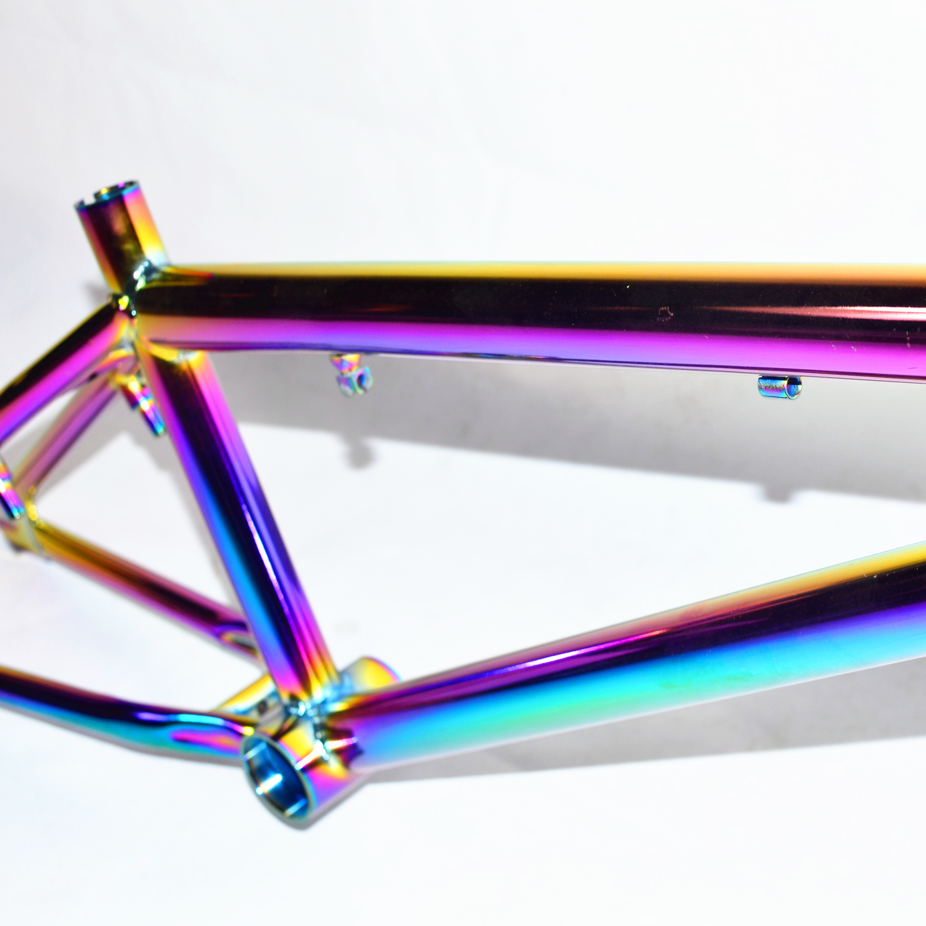 Unique Color Design Oil Slick BMX Frame and Fork Jet Fuel Color