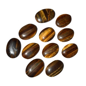 Cabujones Ovalados de Ágata de Ojo de Tigre con Tacto Real para Decoración del Hogar y Regalo - Product Image 1