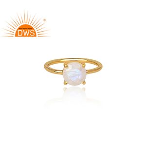 Juego de joyas de arcoíris, piedra Natural de Luna, Gema chapada en oro, anillo de plata 925 con estilo, fabricante de joyería - Product Image 2